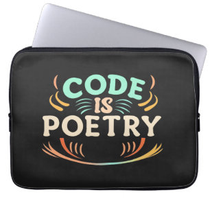 Housse Pour Ordinateur Portable Code Is Poetry : Unleash Your Programmer's Artistr