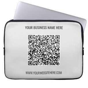 Housse Pour Ordinateur Portable Code QR et texte personnalisé professionnel person