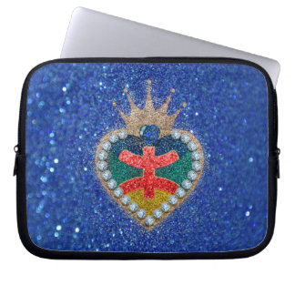 Housse Pour Ordinateur Portable coeur avec le drapeau amazigh dans une parties sci