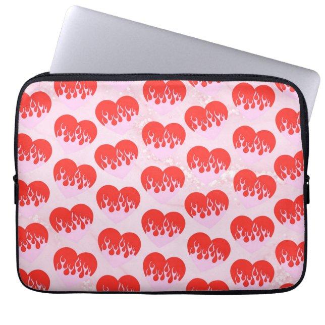 Housse Pour Ordinateur Portable Cœur de feu (Devant)