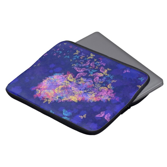 Housse Pour Ordinateur Portable Coeur papillon - Amour (Devant haut)