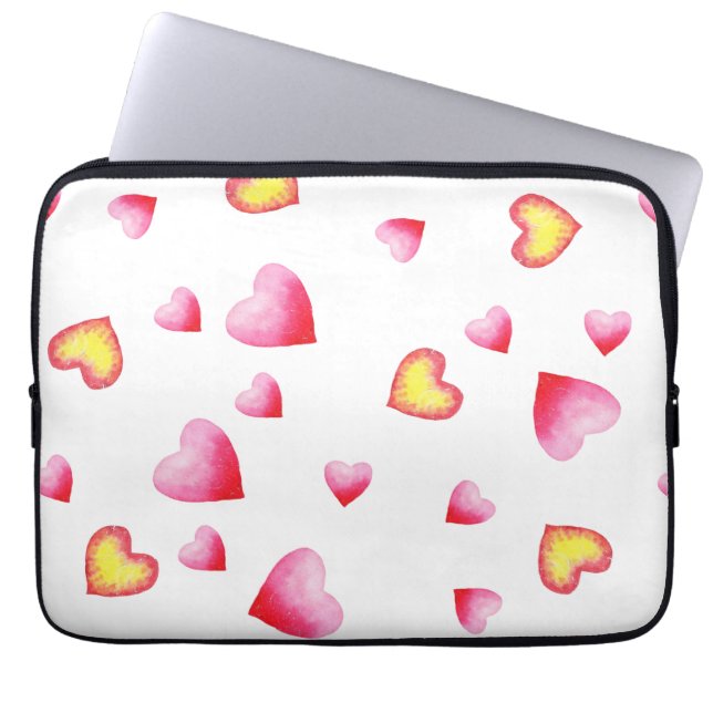 Housse Pour Ordinateur Portable Coeur rouge mignon romantique (Devant)