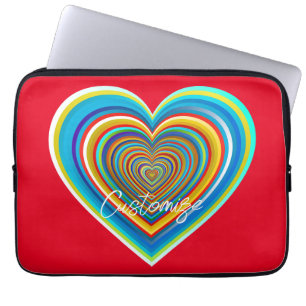 Housse Pour Ordinateur Portable Coeur valentin multicolore Thunder_Cove