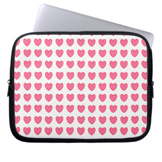 Housse Pour Ordinateur Portable Coeurs Polka