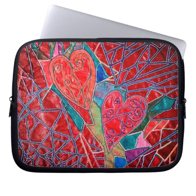 Housse Pour Ordinateur Portable Coeurs rouges (Devant)