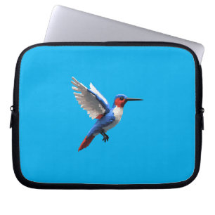 Housse Pour Ordinateur Portable Colibri bleu percé