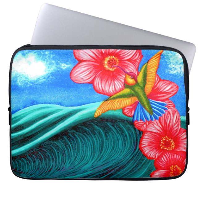 Housse Pour Ordinateur Portable Colibri Océan  (Devant)