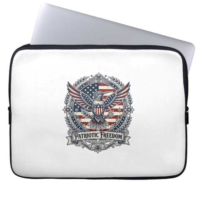 Housse Pour Ordinateur Portable Colibri Patriotique (Devant)