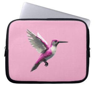 Housse Pour Ordinateur Portable Colibri rose percé