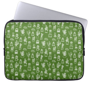 Housse Pour Ordinateur Portable Collage de cactus de dessin de main