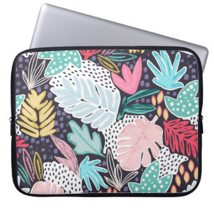 Housse Pour Ordinateur Portable Collage Tropical Motif Colorful Portable Sleeve