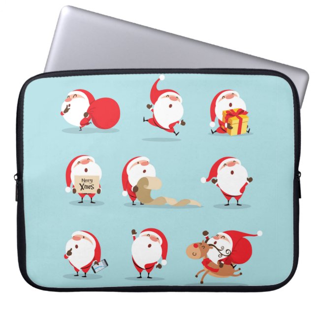 Housse Pour Ordinateur Portable Collection de noël santa claus (Devant)