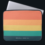 Housse Pour Ordinateur Portable Colorblock Monogramme horizontal à bandes colorées<br><div class="desc">Ajoutez une touche de couleur à vos accessoires grâce à notre collection "Colorblock Horizontal Striped Colorful Monogram". Idéal pour les boîtiers téléphoniques,  l'électronique,  l'équipement sportif,  etc.,  ce design dynamique comprend des blocs de couleurs audacieux et des bandes horizontales attrayantes,  personnalisées avec votre monogramme pour une touche unique et élégante.</div>