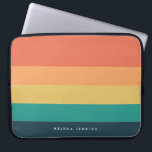 Housse Pour Ordinateur Portable Colorblock Monogramme horizontal à bandes colorées<br><div class="desc">Ajoutez une touche de couleur à vos accessoires grâce à notre collection "Colorblock Horizontal Striped Colorful Monogram". Idéal pour les boîtiers téléphoniques,  l'électronique,  l'équipement sportif,  etc.,  ce design dynamique comprend des blocs de couleurs audacieux et des bandes horizontales attrayantes,  personnalisées avec votre monogramme pour une touche unique et élégante.</div>