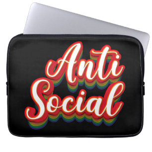 Housse Pour Ordinateur Portable Coloré anti-social