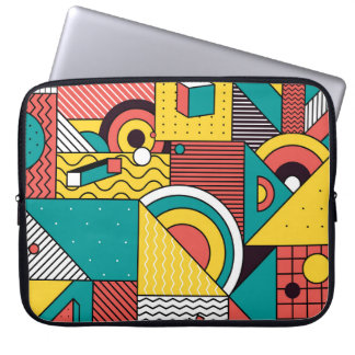 Housse Pour Ordinateur Portable Coloré géométrique : motif abstrait.