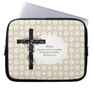 Housse Pour Ordinateur Portable Colossians 3:20 Portable ou Porte-Netbook