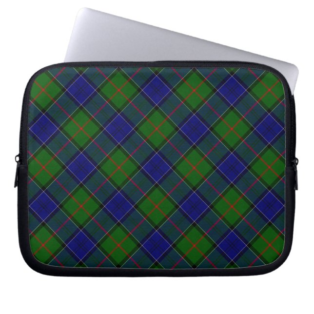 Housse Pour Ordinateur Portable Colquhoun tartan bleu vert plaid (Devant)