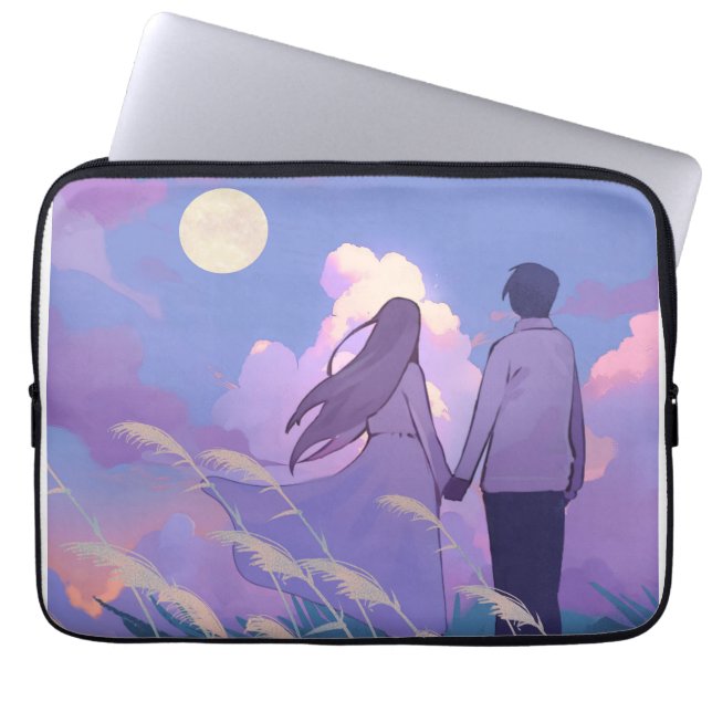 Housse Pour Ordinateur Portable Compagnie au Clair de Lune (Devant)
