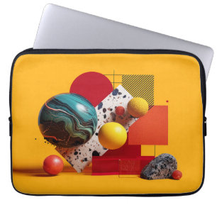 Housse Pour Ordinateur Portable Composition géométrique colorée abstraite