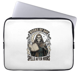 Housse Pour Ordinateur Portable Comptable d'Halloween Sorcière Reaper Design Vinta