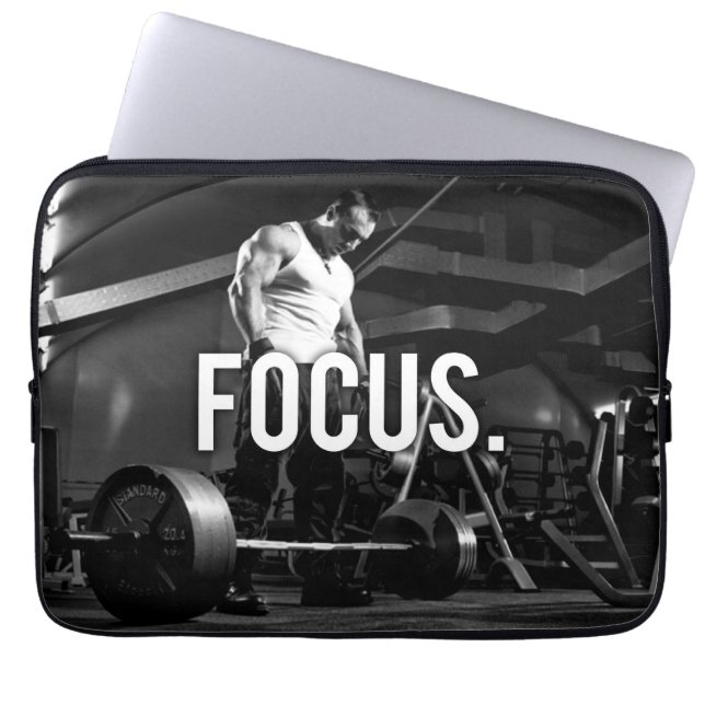 Housse Pour Ordinateur Portable CONCENTRATION - Exercice "Body building" Motivatio (Devant)
