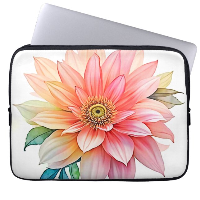 Housse Pour Ordinateur Portable Conception Abstraite de fleurs pétales douces (Devant)