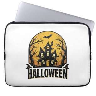 Housse Pour Ordinateur Portable Conception de chemise Halloween Maison Hantée Vint