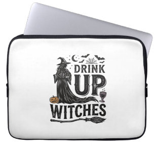 Housse Pour Ordinateur Portable Conception de chemise Halloween sorcières buvez vi
