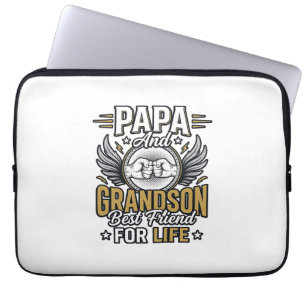 Housse Pour Ordinateur Portable Conception de chemise Papa et petit-fils meilleurs