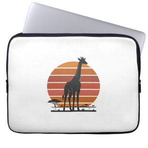 Housse Pour Ordinateur Portable Conception de chemise vectorielle Safari Coucher d