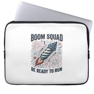 Housse Pour Ordinateur Portable Conception de chemise vintage Boom Squad Feu d'art