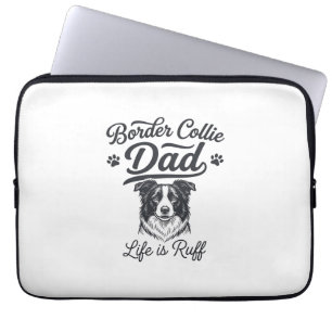 Housse Pour Ordinateur Portable Conception de chemise vintage Border Collie Papa L