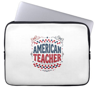 Housse Pour Ordinateur Portable Conception de chemise vintage patriotique pour ens
