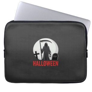 Housse Pour Ordinateur Portable Conception de cimetière de la Faucheuse Halloween