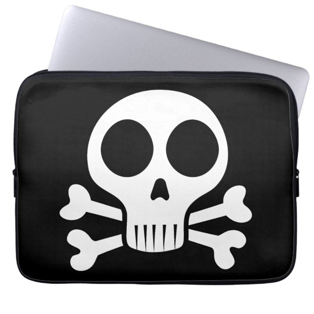 Housse Pour Ordinateur Portable Conception de crâne de pirate (Devant)