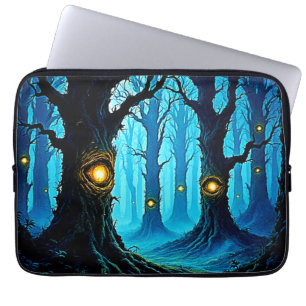 Housse Pour Ordinateur Portable Conception de forêt de l'oeil de fantasy sombre