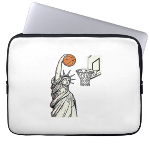 Housse Pour Ordinateur Portable Conception de gravure vintage de dunk de basketbal