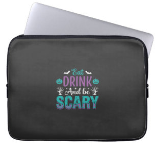 Housse Pour Ordinateur Portable Conception de Halloween Manger Boire Et Être Effra
