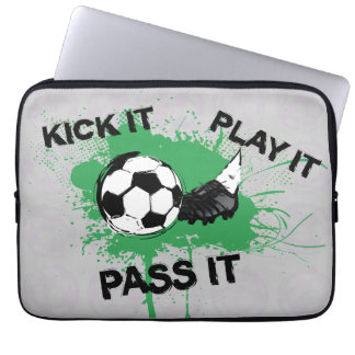 Housse Pour Ordinateur Portable Conception de la balle de football et de la botte