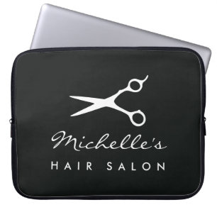 Housse Pour Ordinateur Portable Conception de logo de salon de coiffure et de barb