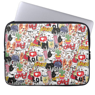Housse Pour Ordinateur Portable conception de mignon animalerie drôle - mignon amo