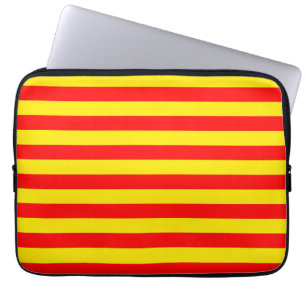 Housse Pour Ordinateur Portable Conception de rayures rouges et jaunes