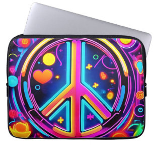 Housse Pour Ordinateur Portable Conception de signes de paix dynamiques