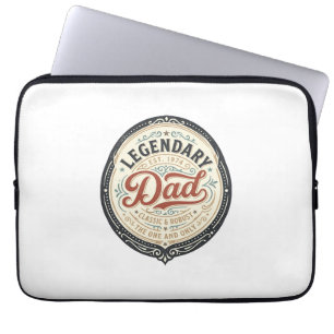 Housse Pour Ordinateur Portable Conception de t-shirt à gravure vintage pour papa