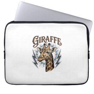 Housse Pour Ordinateur Portable Conception de T-Shirt Foudre Girafe Gravée Vintage