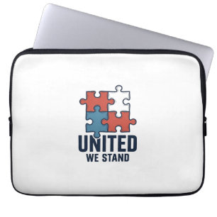 Housse Pour Ordinateur Portable Conception de T-shirt Patriotique Pièce de Puzzle 