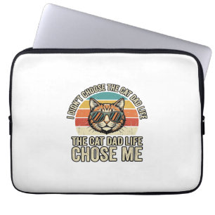 Housse Pour Ordinateur Portable Conception de T-Shirt Vintage Cat Dad Life Chose M