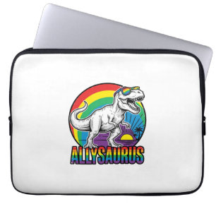 Housse Pour Ordinateur Portable Conception de T-Shirt vintage dinosaure arc-en-cie