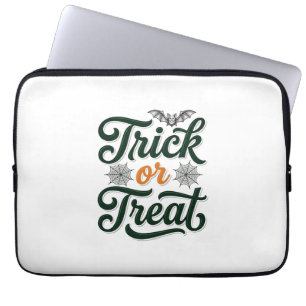 Housse Pour Ordinateur Portable Conception de typographie Halloween Trick Or Treat